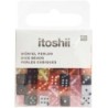 Dice beads, multicolour, 96 pcs, ca. 6 mm