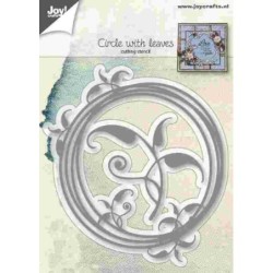 Snij-stencil Cirkel met bladeren Circle with leave