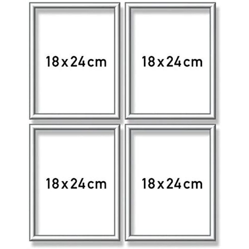 Aluminiumframezilver 18 x 24 cm per 4st