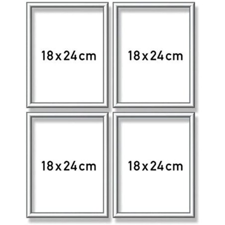 Aluminiumframezilver 18 x 24 cm per 4st