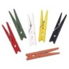 Houten wasknijpers gekleurd assorti 18 stuks