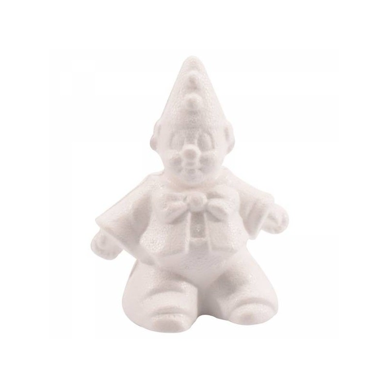 Styropor clown 15cm met puntmuts