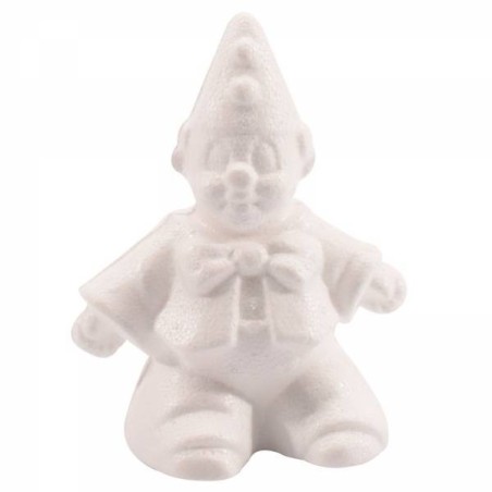 Styropor clown 15cm met puntmuts