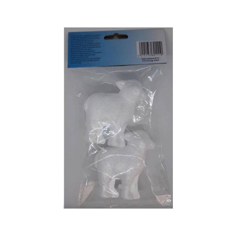 Styropor Lammetjes 8x7cm 2st.