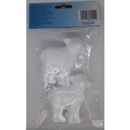 Styropor Lammetjes 8x7cm 2st.