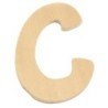 Houten letter 6cm 'C'