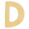 Houten letter 6cm 'D'
