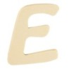 Houten letter 6cm 'E'