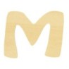 Houten letter 6cm 'M'