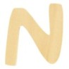 Houten letter 6cm 'N'