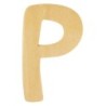 Houten letter 6cm 'P'