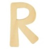 Houten letter 6cm 'R'