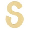 Houten letter 6cm 'S'