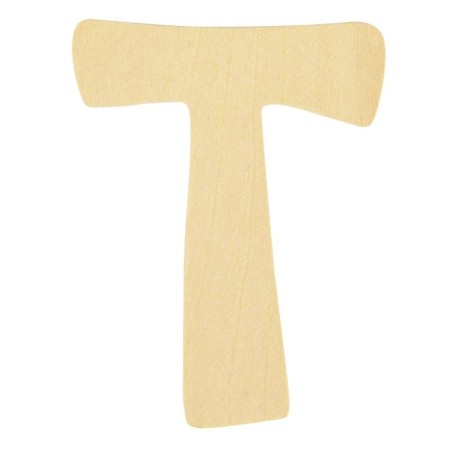 Houten letter 6cm 'T'