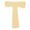 Houten letter 6cm 'T'