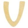 Houten letter 6cm 'V'