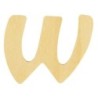 Houten letter 6cm 'W'