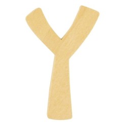 Houten letter 6cm 'Y'
