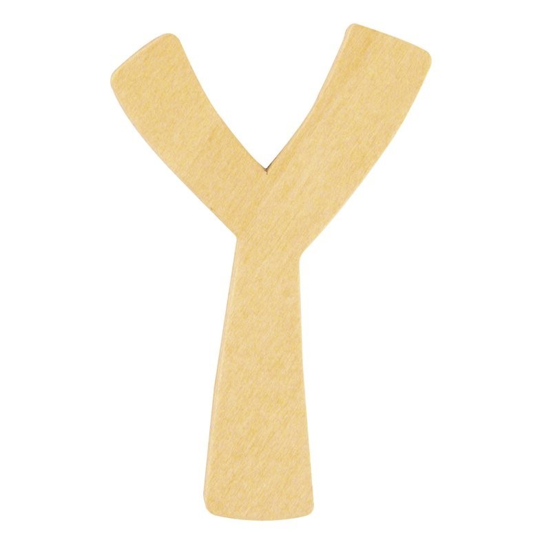 Houten letter 6cm 'Y'
