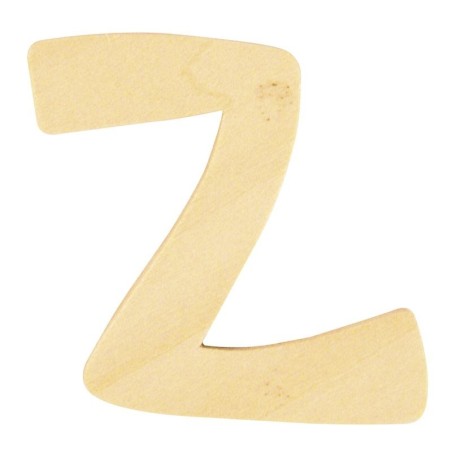 Houten letter 6cm 'Z'