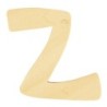 Houten letter 6cm 'Z'