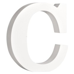 MDF letter C wit  11cm  dikte 2cm/st