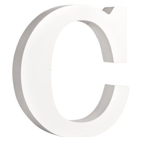 MDF letter C wit  11cm  dikte 2cm/st