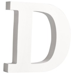 MDF letter D wit  11cm  dikte 2cm/st