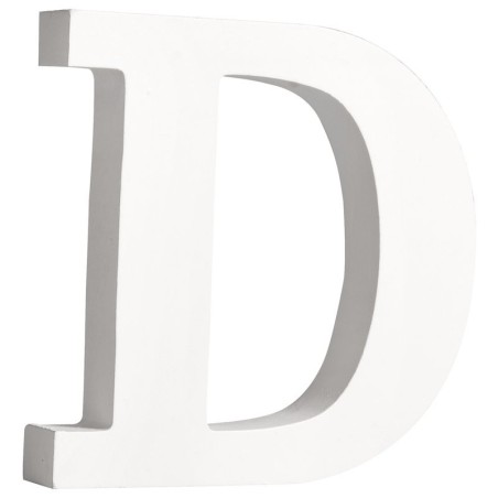 MDF letter D wit  11cm  dikte 2cm/st