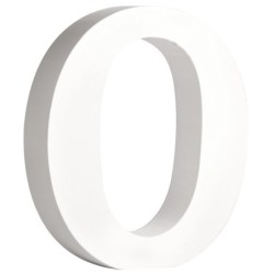 MDF letter O wit  11cm  dikte 2cm/st