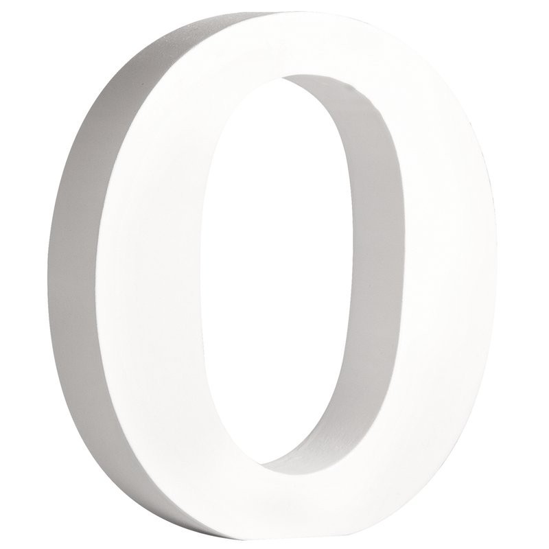 MDF letter O wit  11cm  dikte 2cm/st