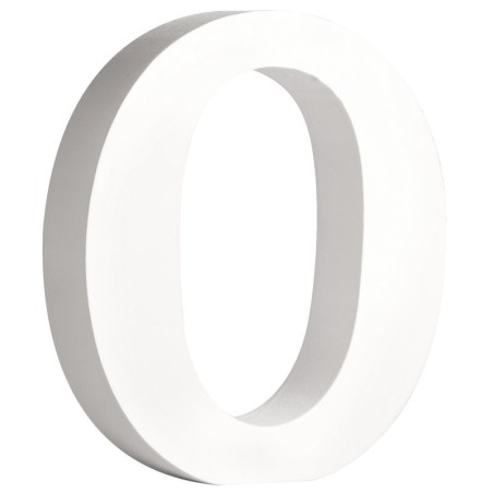 MDF letter O wit  11cm  dikte 2cm/st