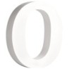 MDF letter O wit  11cm  dikte 2cm/st