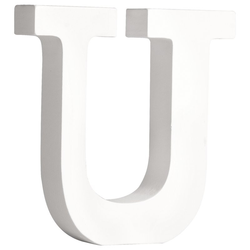 MDF letter U wit  11cm  dikte 2cm/st