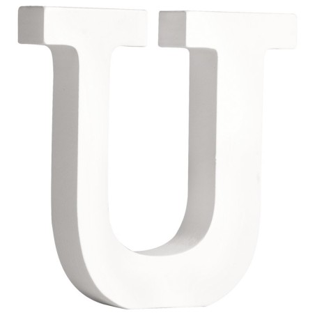 MDF letter U wit  11cm  dikte 2cm/st