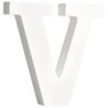 MDF letter V wit  11cm  dikte 2cm/st