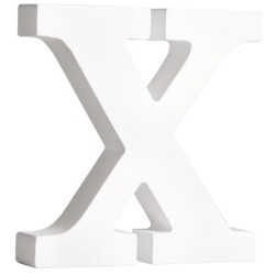 MDF letter X wit  11cm  dikte 2cm/st