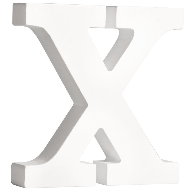 MDF letter X wit  11cm  dikte 2cm/st