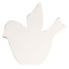 MDF vogel wit     11cm  dikte 2cm/st