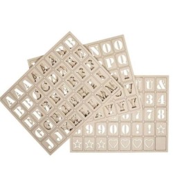 Houten Letters voor letterboard, FSC100%  naturel