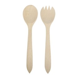 Houten saladebestek, 2-delig