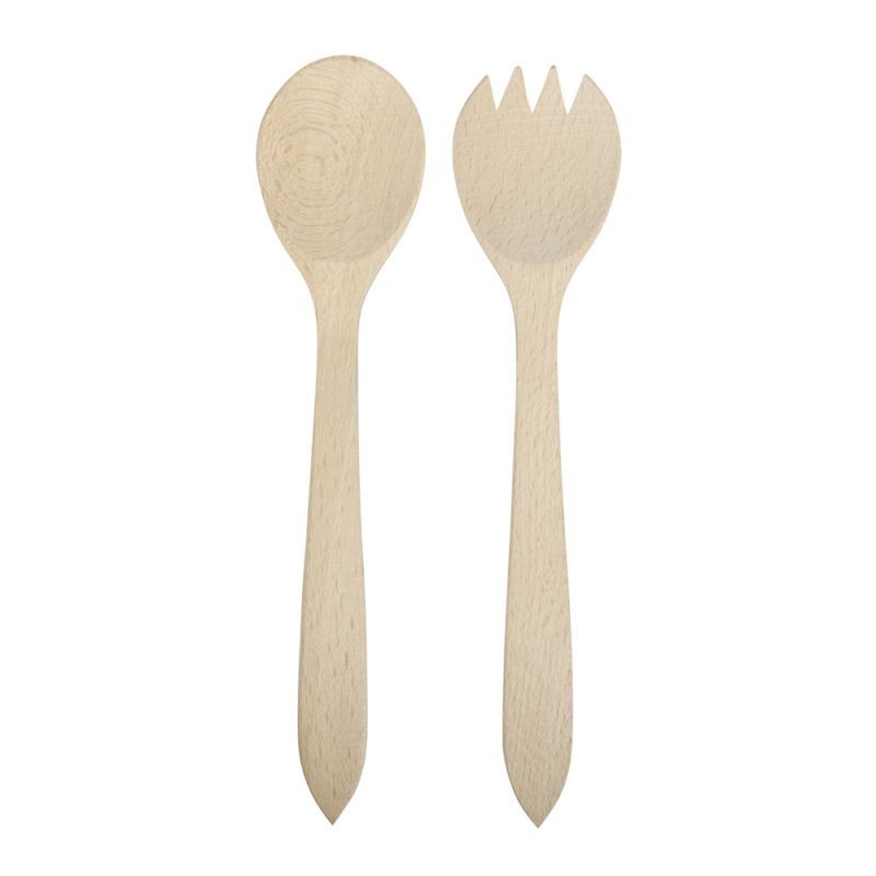 Houten saladebestek, 2-delig