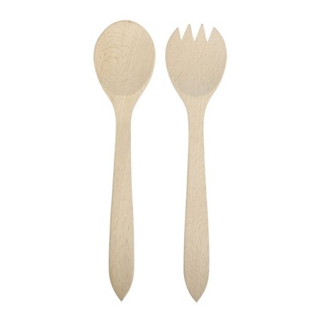 Houten saladebestek, 2-delig