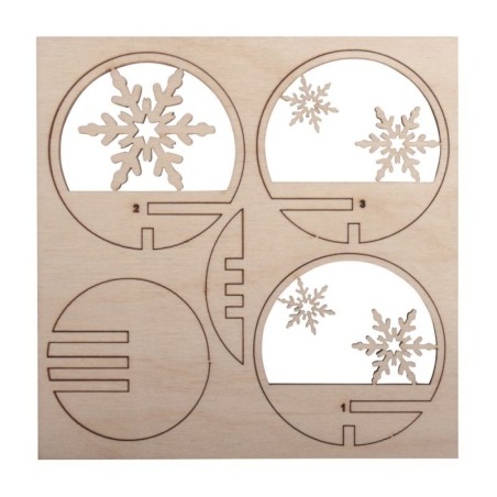 Houten steekd. sneeuwvl. FSC, 5,5cm   naturel