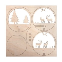 Houten steekd. bos, FSC, 7,5cm   naturel