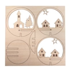Houten steekd. Winter, FSC, 7,5cm   naturel