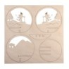 Houten steekd. Skier, FSC, 9,5cm   naturel