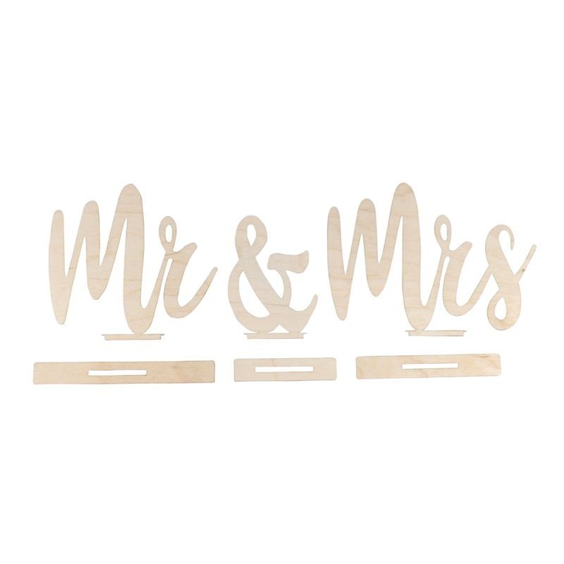 Houtmotief Mr & Mrs, FSC naturel