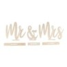 Houtmotief Mr & Mrs, FSC naturel
