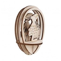 Houten steker Happy Spring FSC  naturel